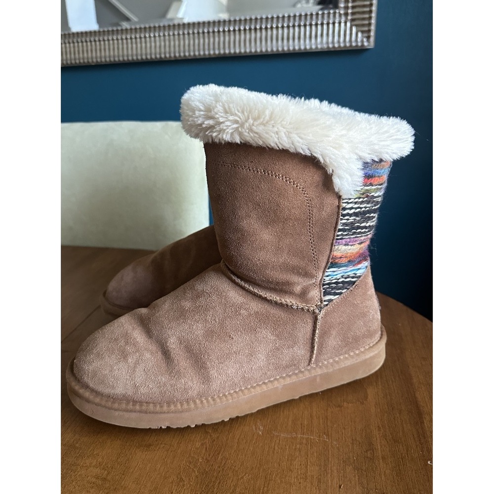 Lamo Willow Water Resistant Suede Faux Fur Cold Weather Boots Size 11 Boho